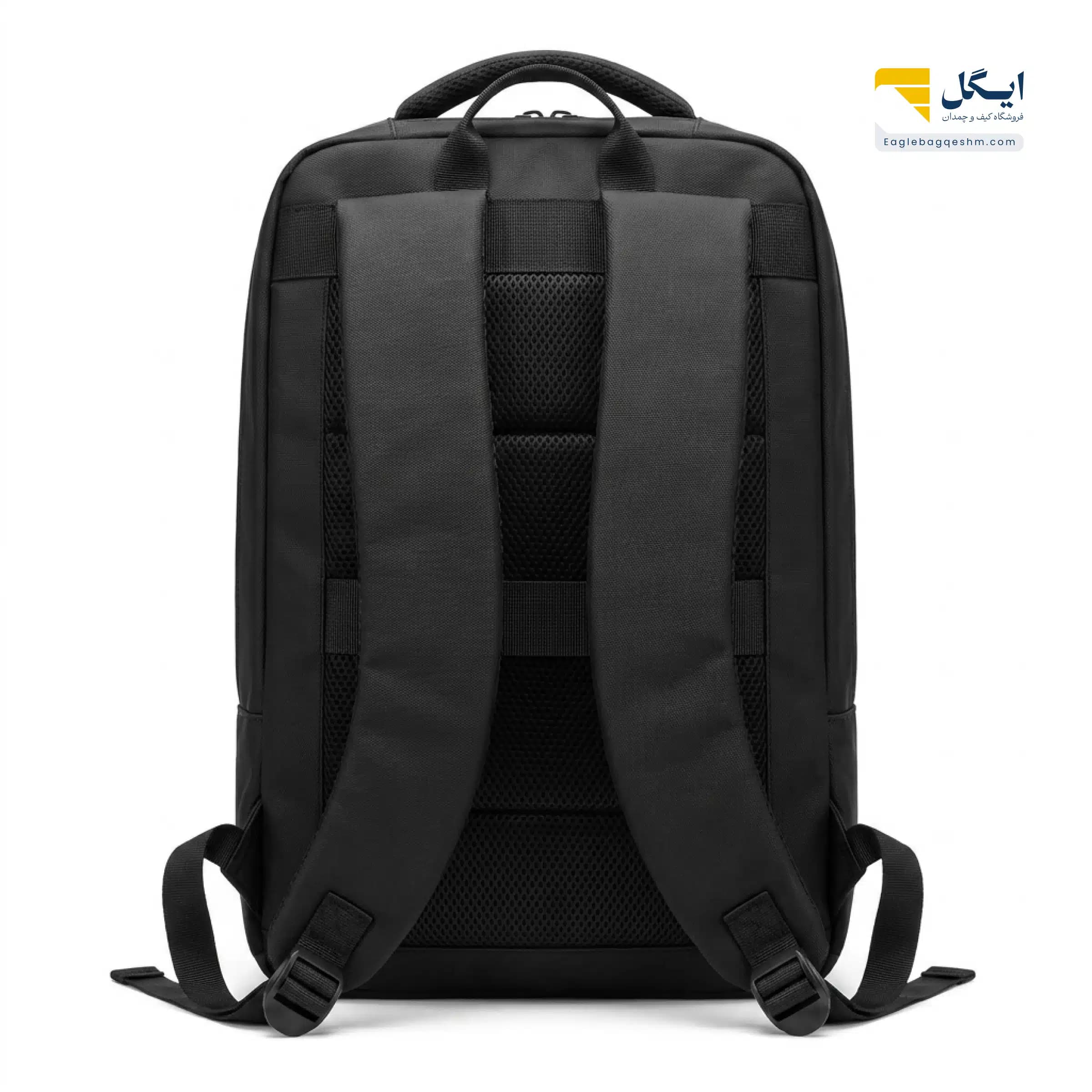 کوله‌پشتی پیرکاردین ضدآب با پورت USB، پشتی طبی و جای لپ‌تاپ مجزا — تصویر ۱۱