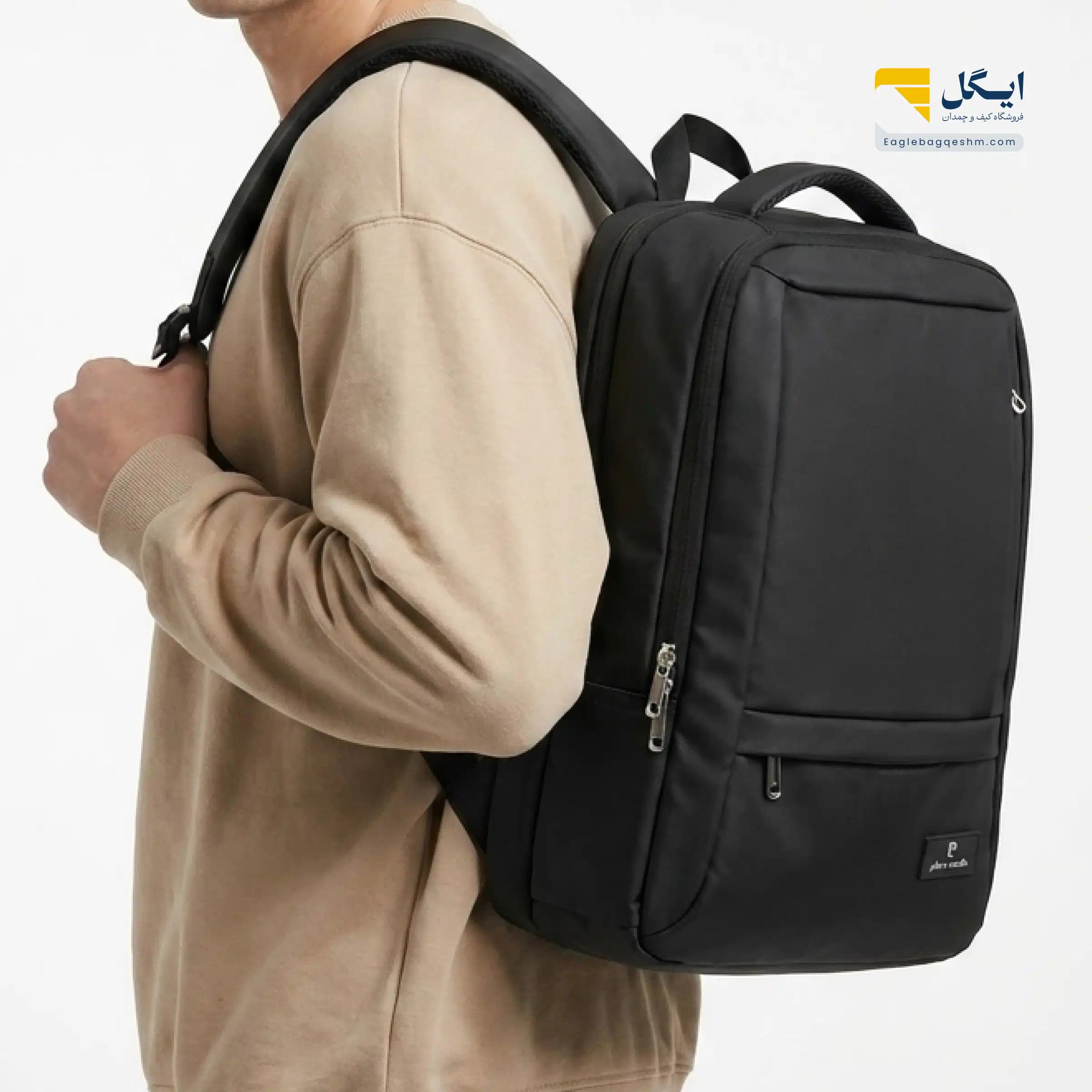 کولهپشتی پیرکاردین ضدآب با پورت USB، پشتی طبی و جای لپتاپ مجزا