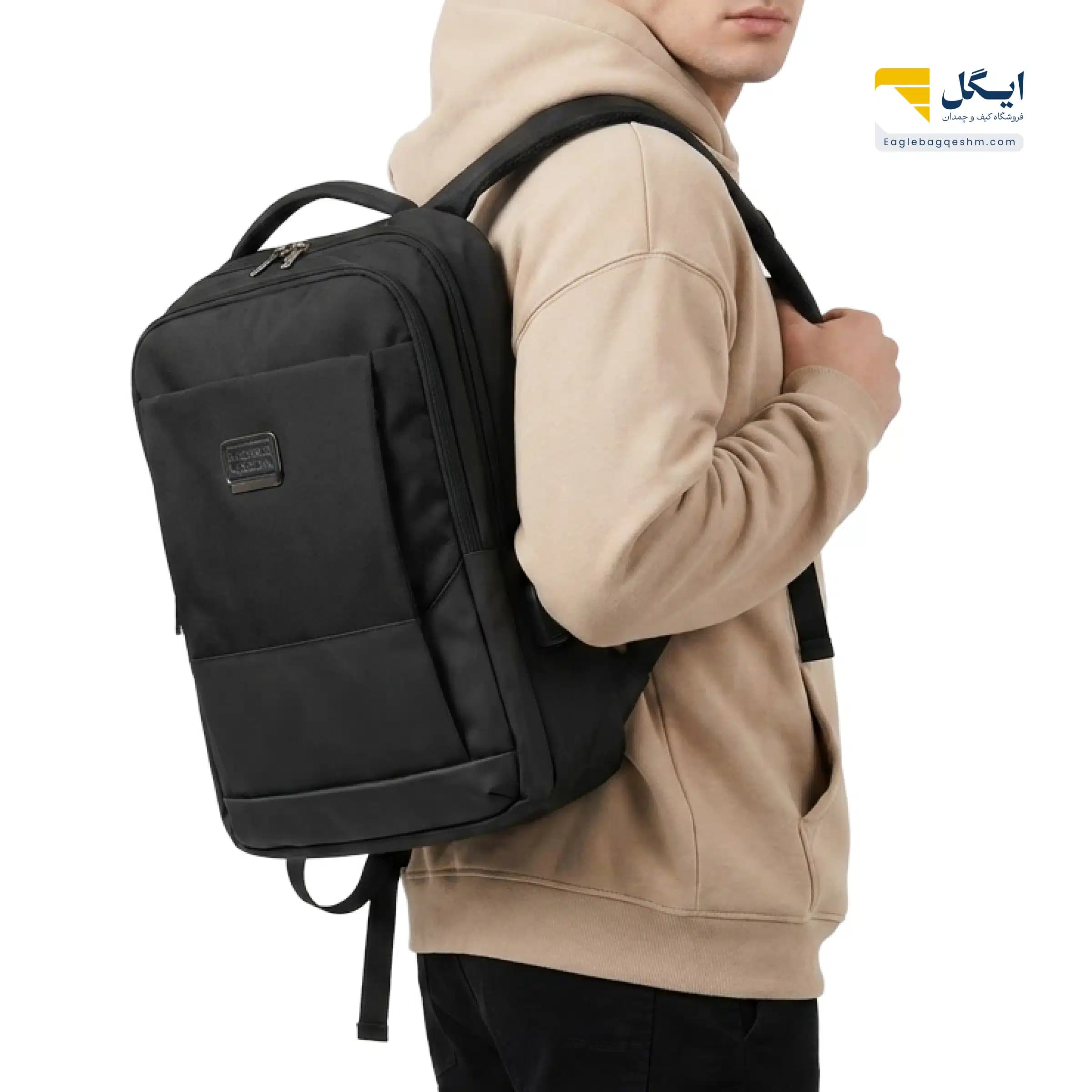 کولهپشتی پیرکاردین کد 87216 با پشتی طبی، زیپ مخفی و پورت USB/AUX — تصویر ۷