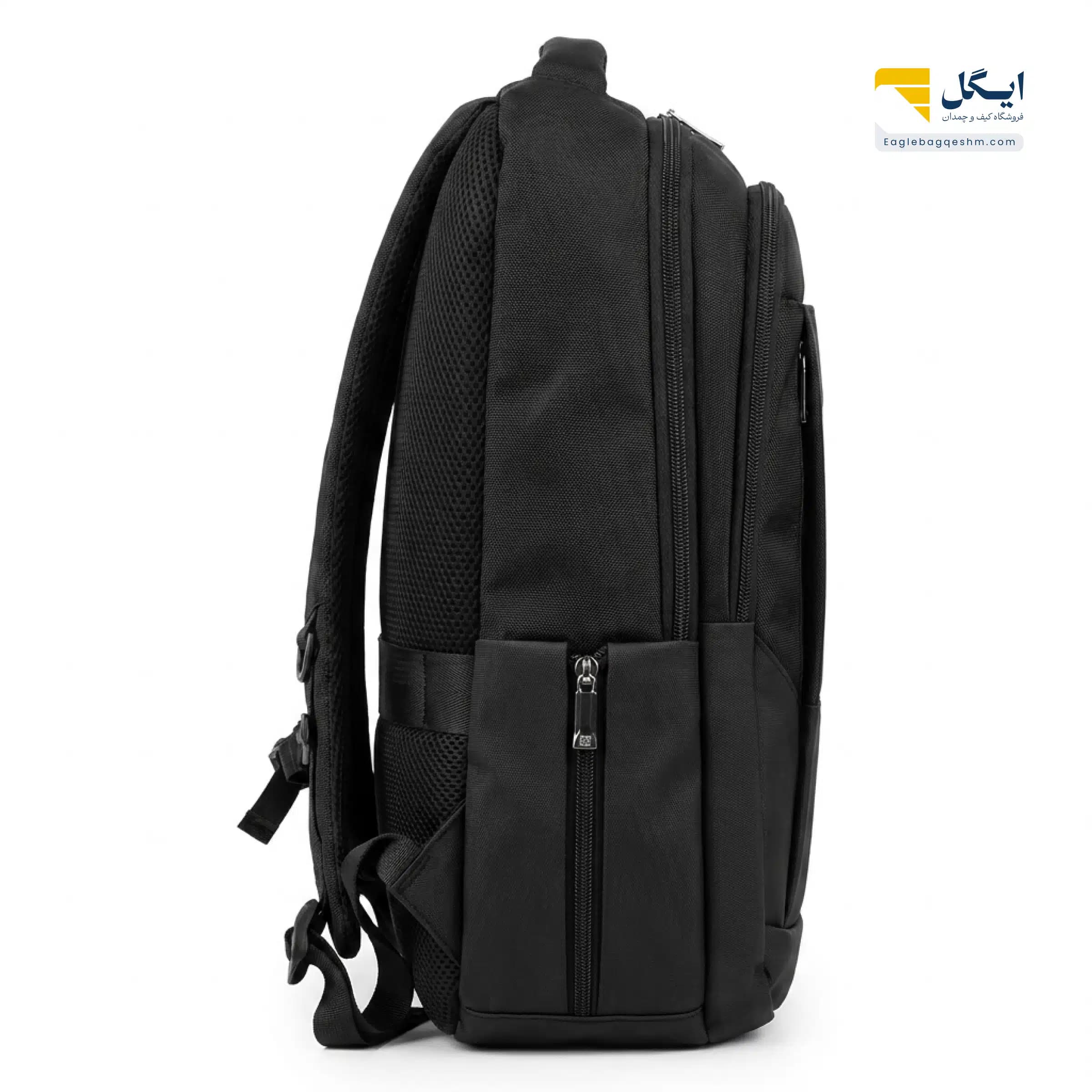 کولهپشتی پیرکاردین کد 87216 با پشتی طبی، زیپ مخفی و پورت USB/AUX — تصویر ۱۱