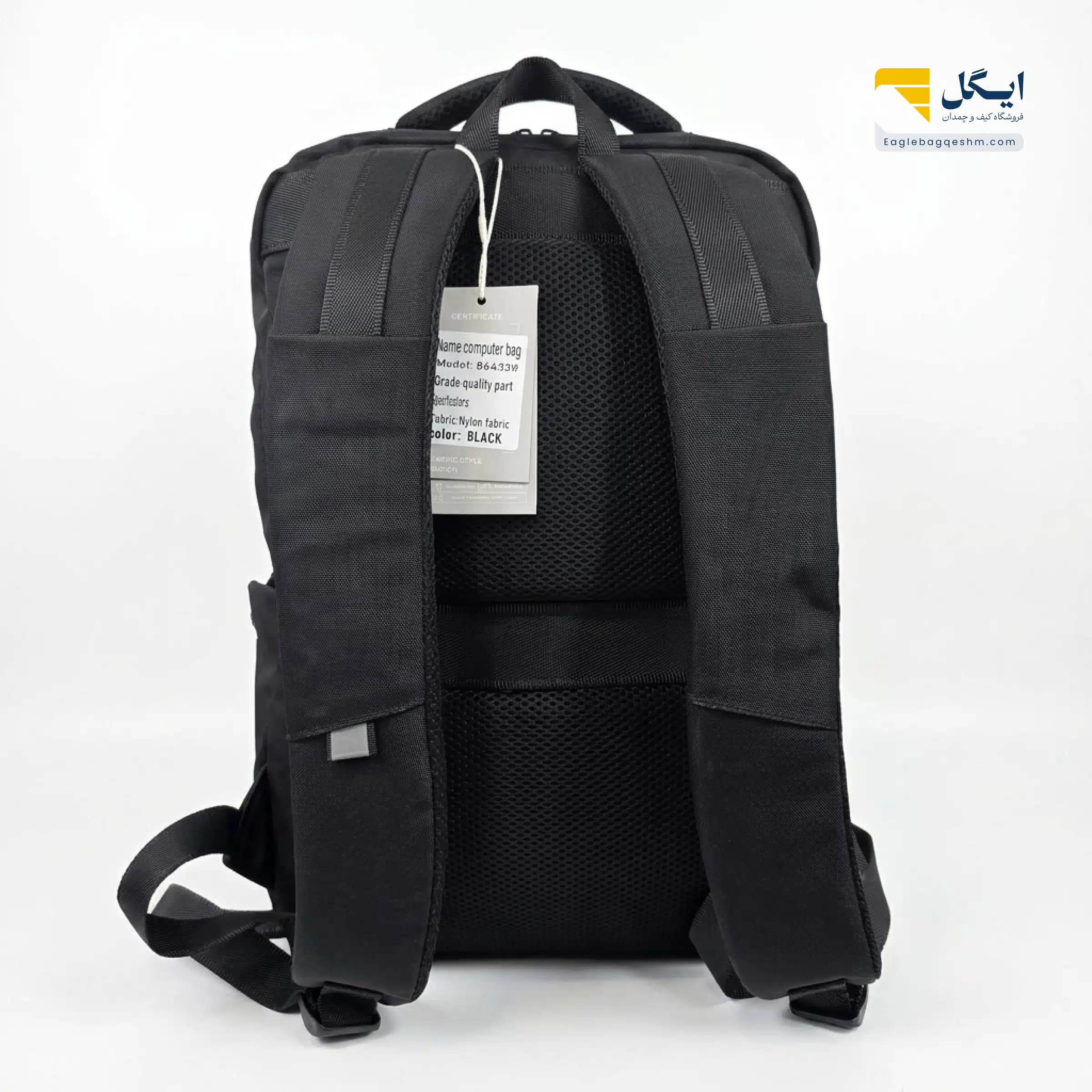 کولهپشتی پیرکاردین کد 86433 با زیپ مخفی، جای لپتاپ و پورت USB/AUX — تصویر ۱۰