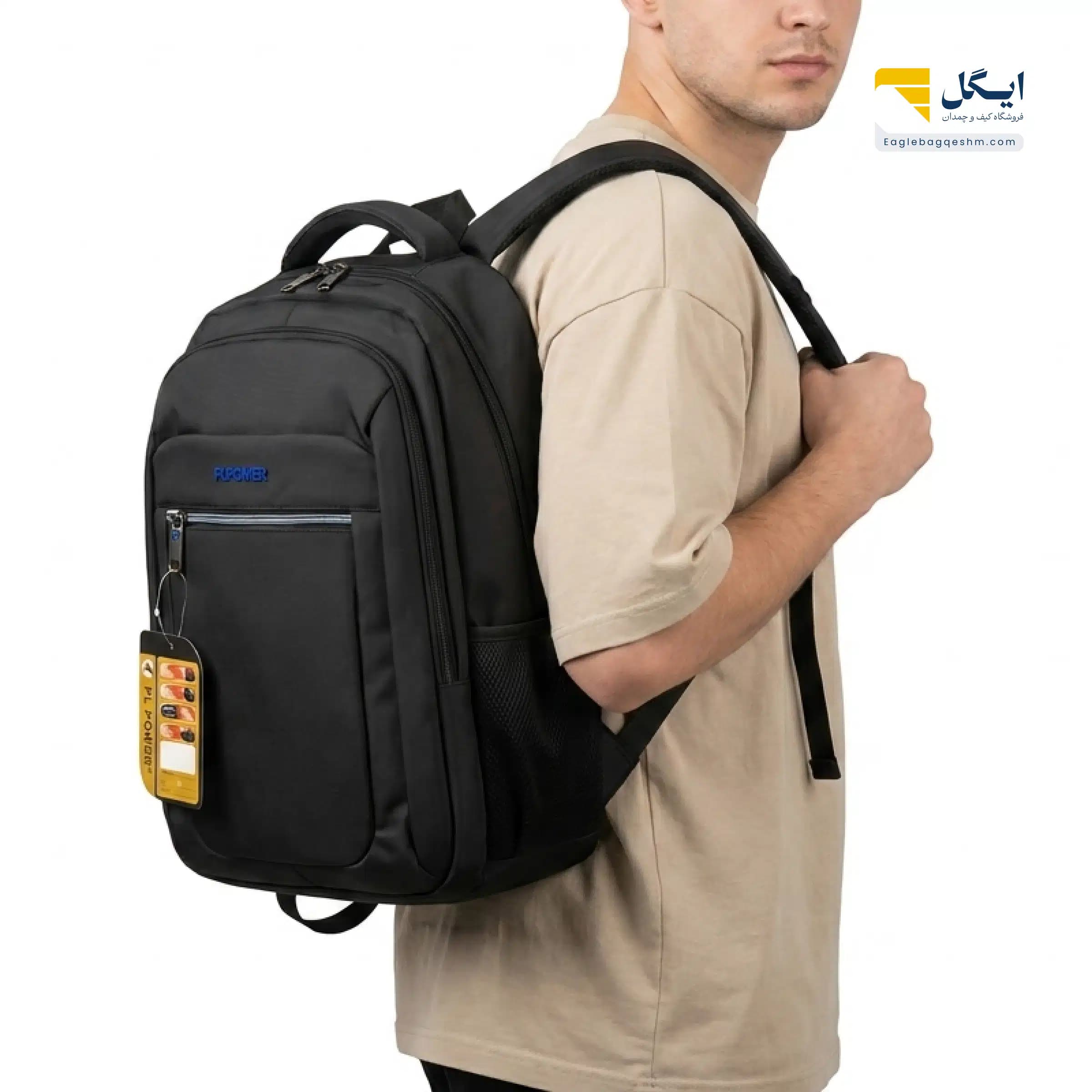 کوله‌پشتی پی‌ال پاور کد 2211 با جای لپ‌تاپ، پشتی نیمه‌طبی و طراحی کاربردی روزمره