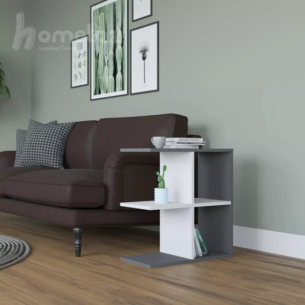 میز عسلی کنار مبلی قفسه ای مدرن با MDF مدل ht2204 — تصویر ۴