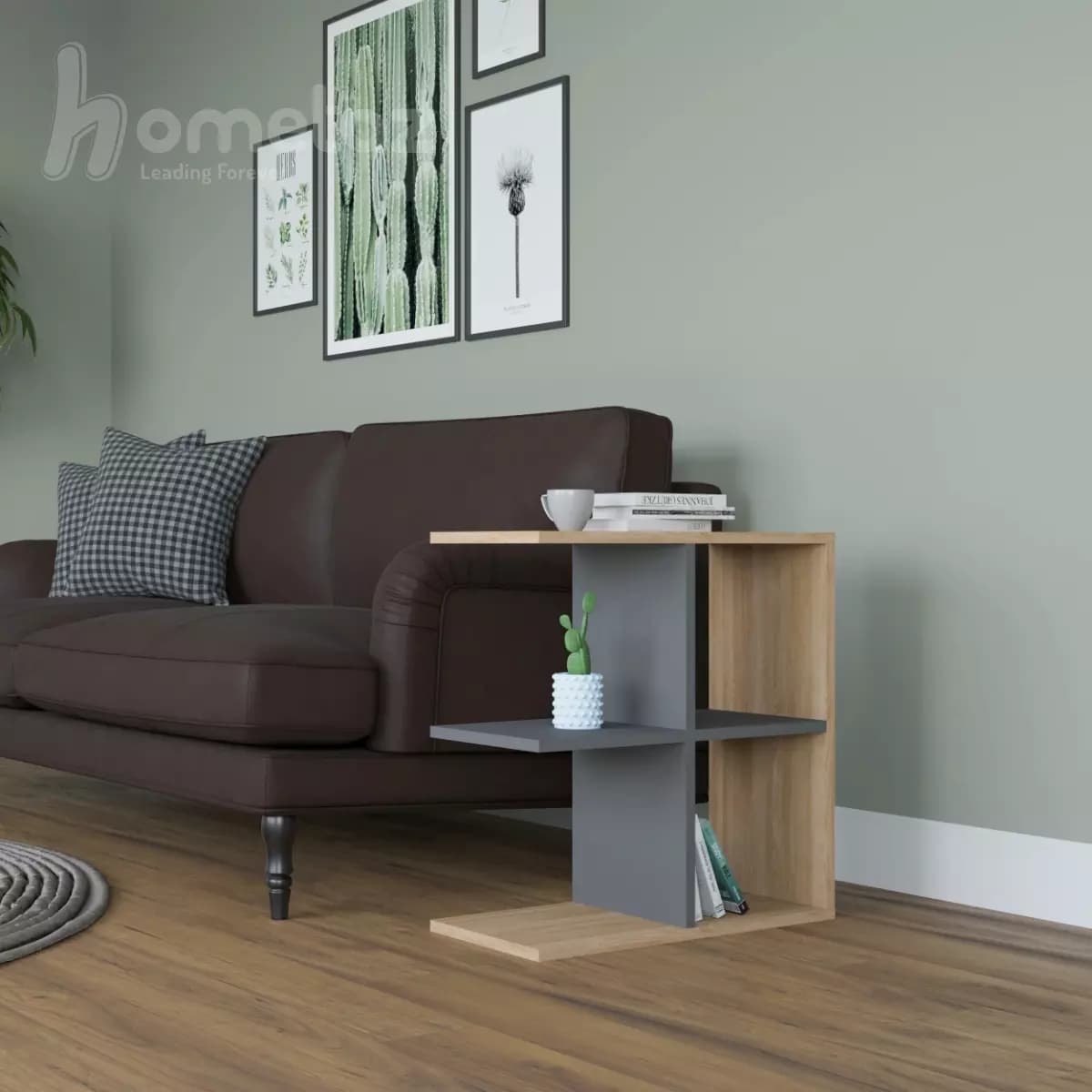 میز عسلی کنار مبلی قفسه ای مدرن با MDF مدل ht2204 — تصویر ۵