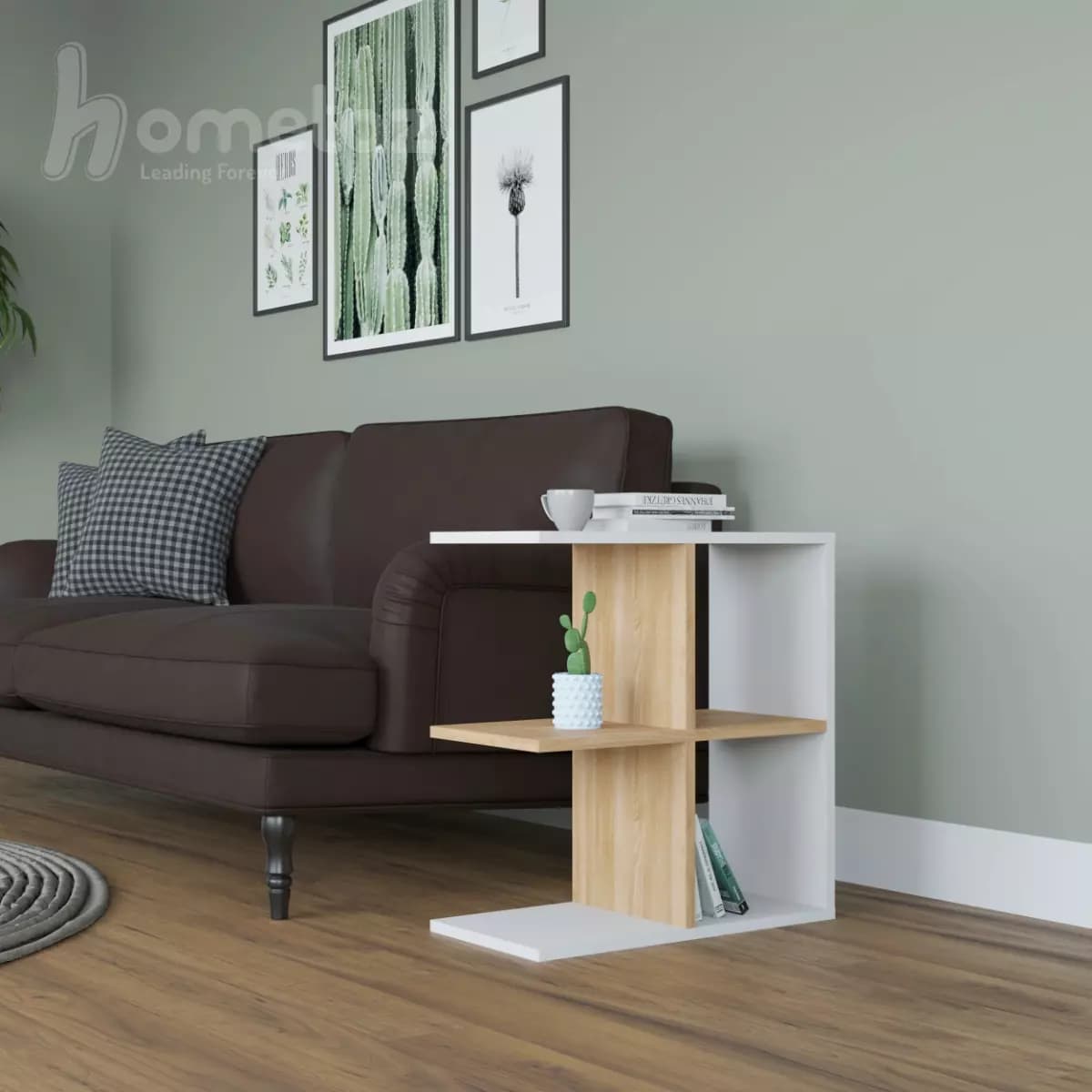 میز عسلی کنار مبلی قفسه ای مدرن با MDF مدل ht2204