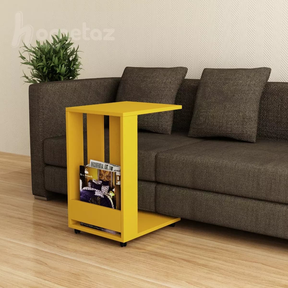 میز عسلی فانتزی ام دی افی ال L شکل مدل ht2202
