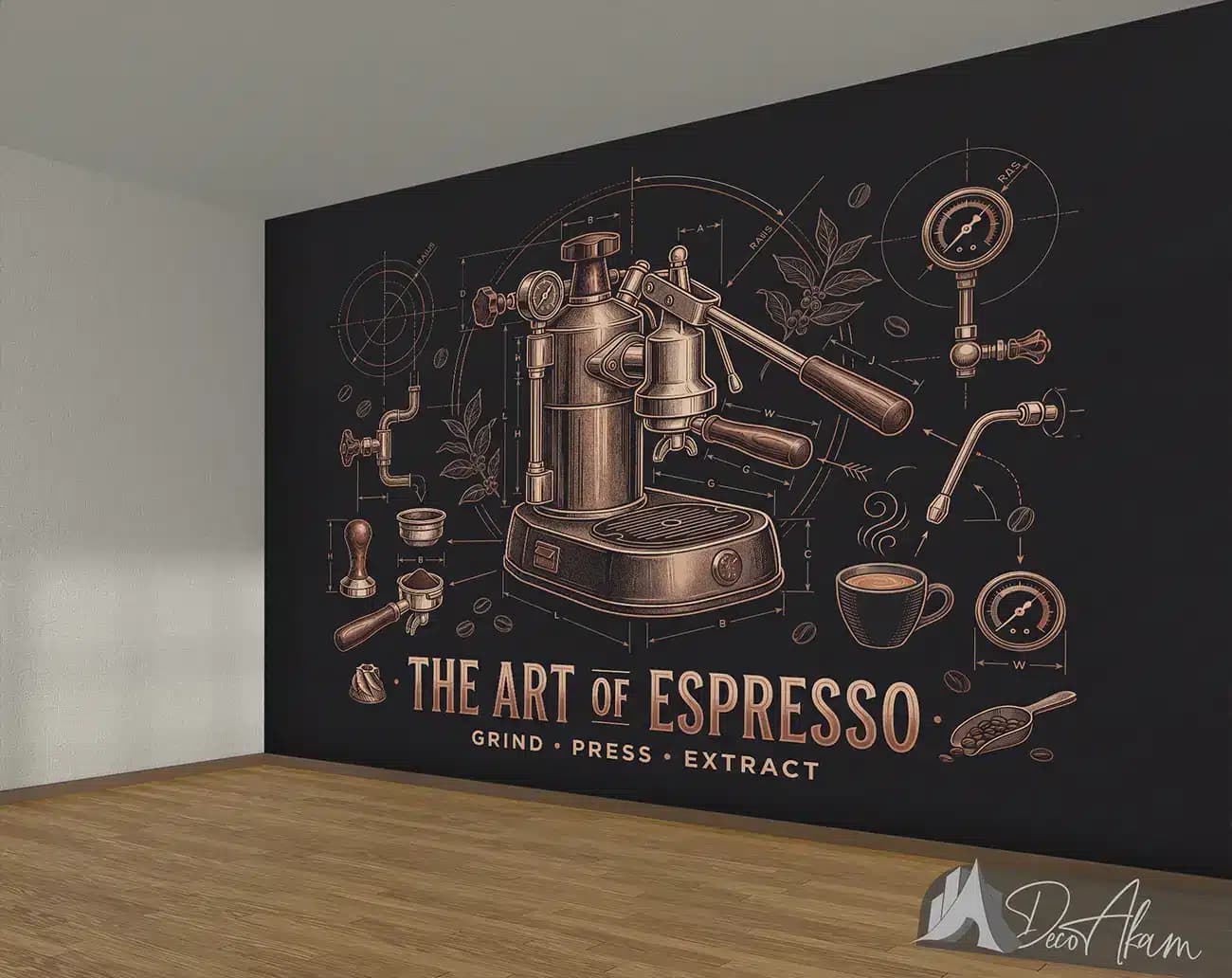 پوستر دیواری کافی شاپ طرح The Art of Espresso کد DA-(1111) | دکور باریستا — تصویر ۱۰