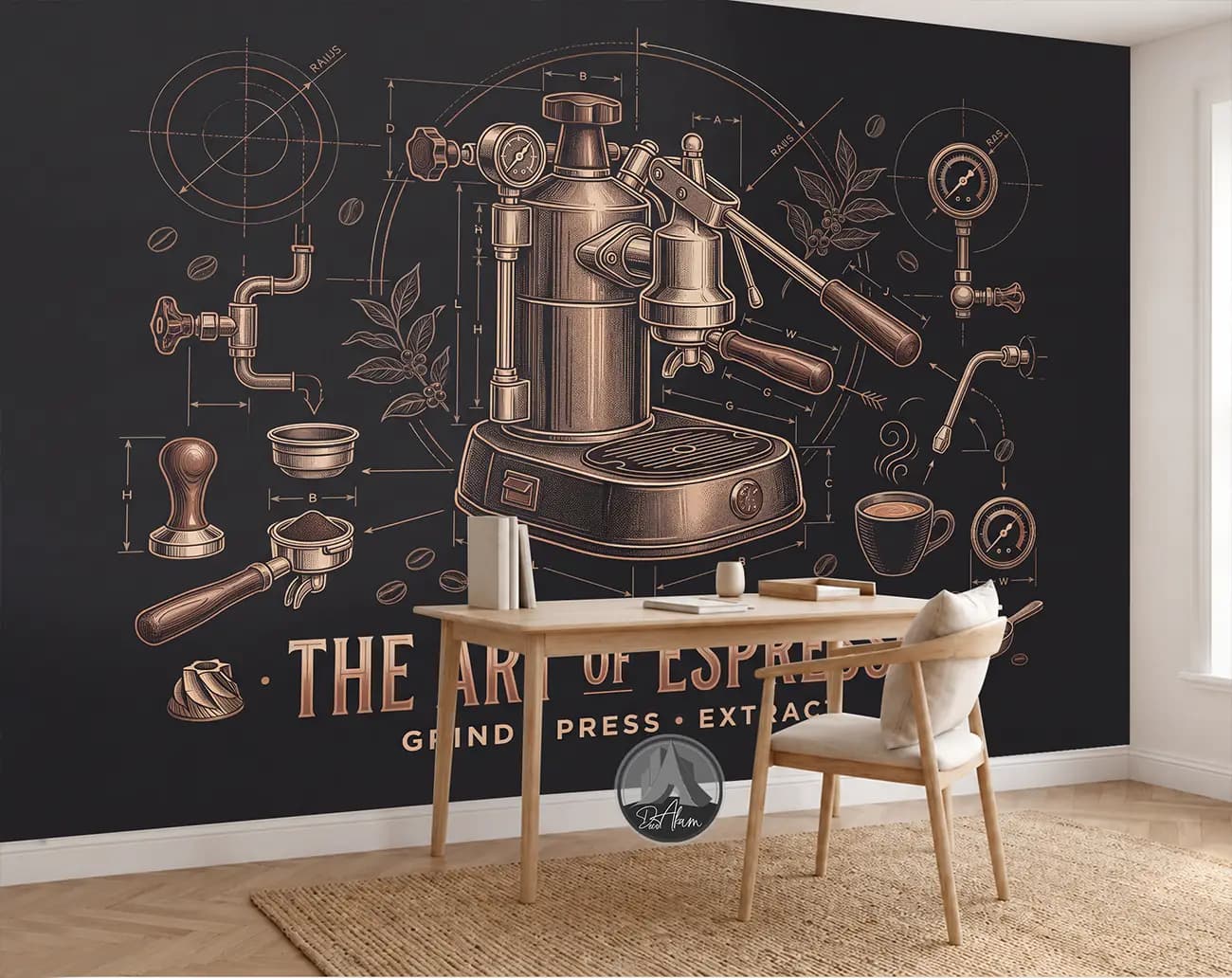 پوستر دیواری کافی شاپ طرح The Art of Espresso کد DA-(1111) | دکور باریستا — تصویر ۱۱