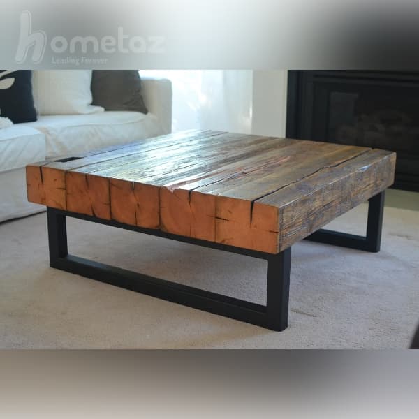 میز جلو مبلی جدید چوبی پایه فلزی مدل ht1813 — تصویر ۵