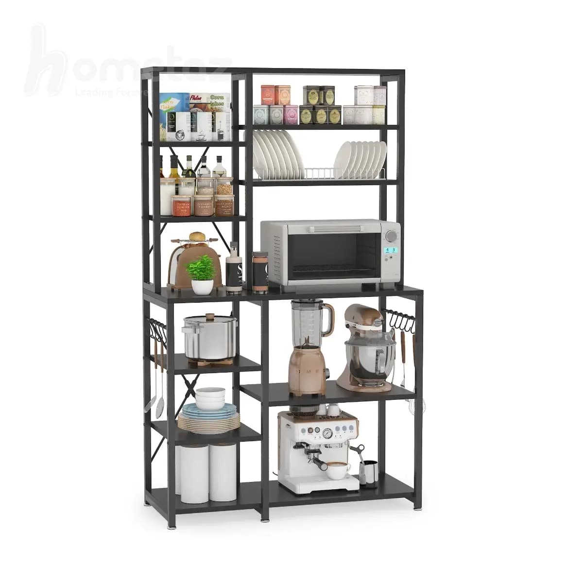 شلف و استند کافی بار با صفحه چوب یا mdf مدل ht2273 — تصویر ۷