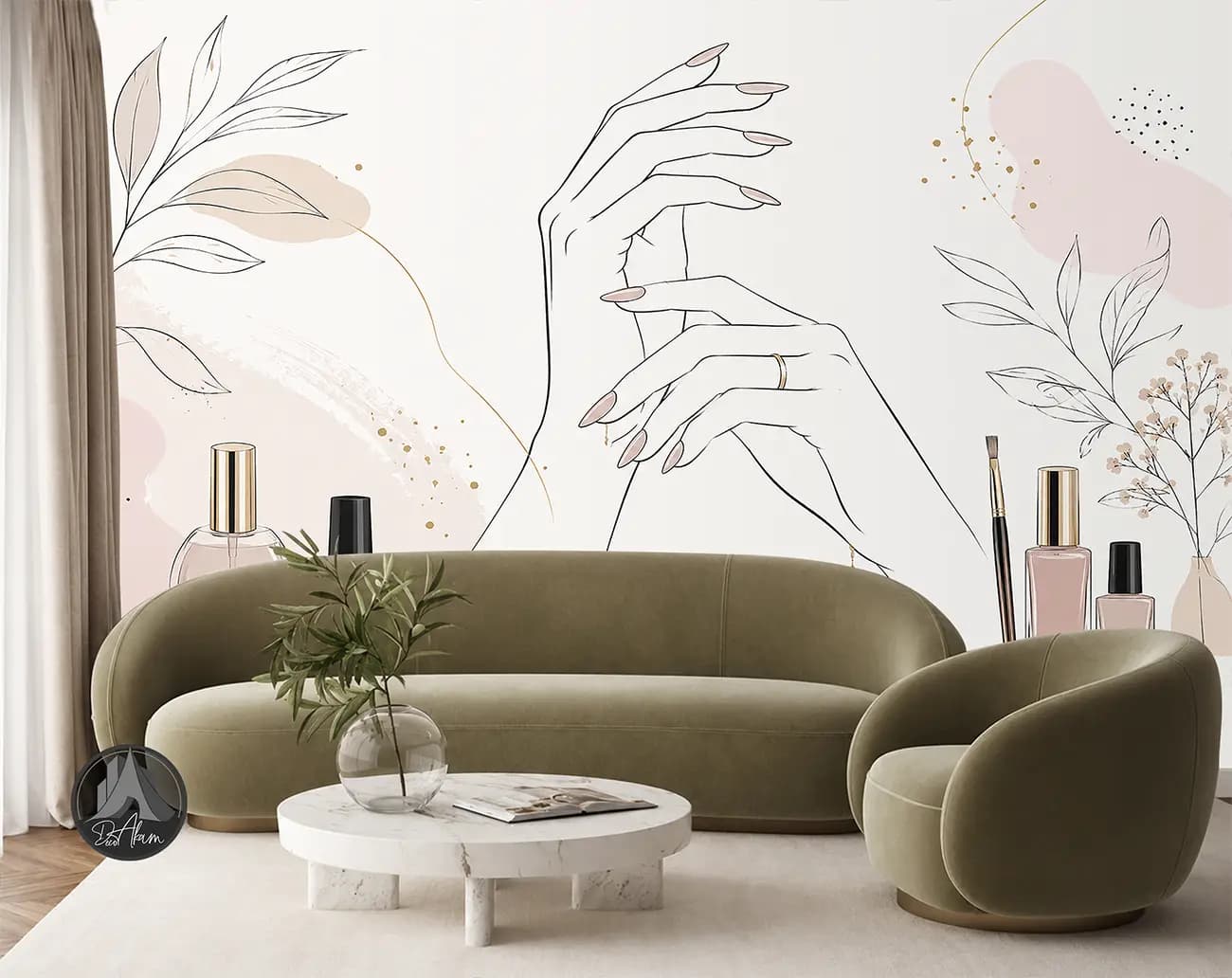 پوستر دیواری کاشت ناخن طرح Nail Studio کد DA-(7039) | دکور اتاق کاشت ناخن — تصویر ۸