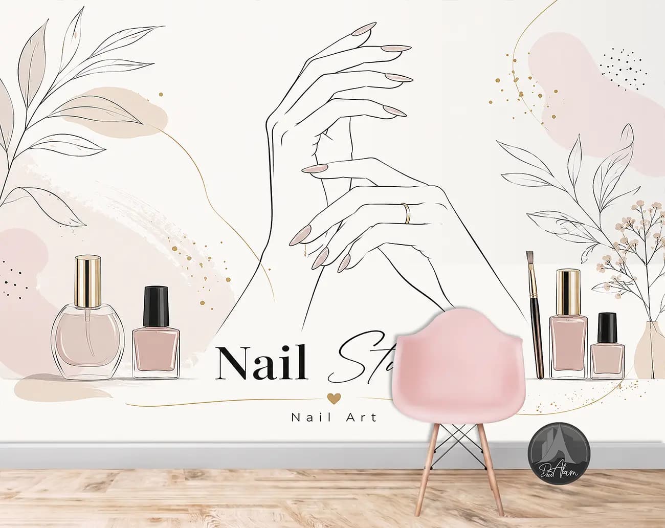 پوستر دیواری کاشت ناخن طرح Nail Studio کد DA-(7039) | دکور اتاق کاشت ناخن — تصویر ۷