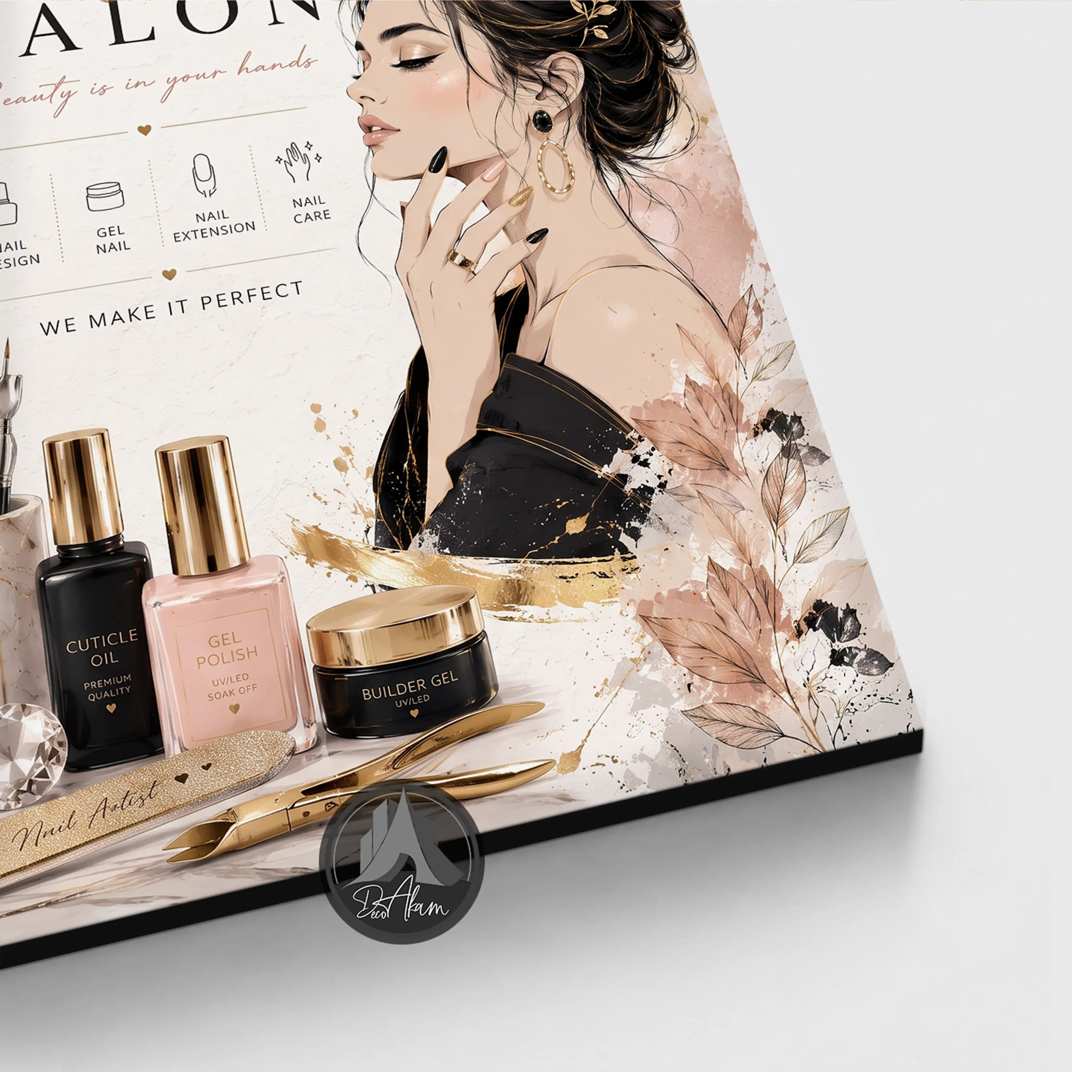 تابلو کاشت ناخن طرح Nail Art Salon کد DA-(7030) | دکور سالن کاشت ناخن — تصویر ۹