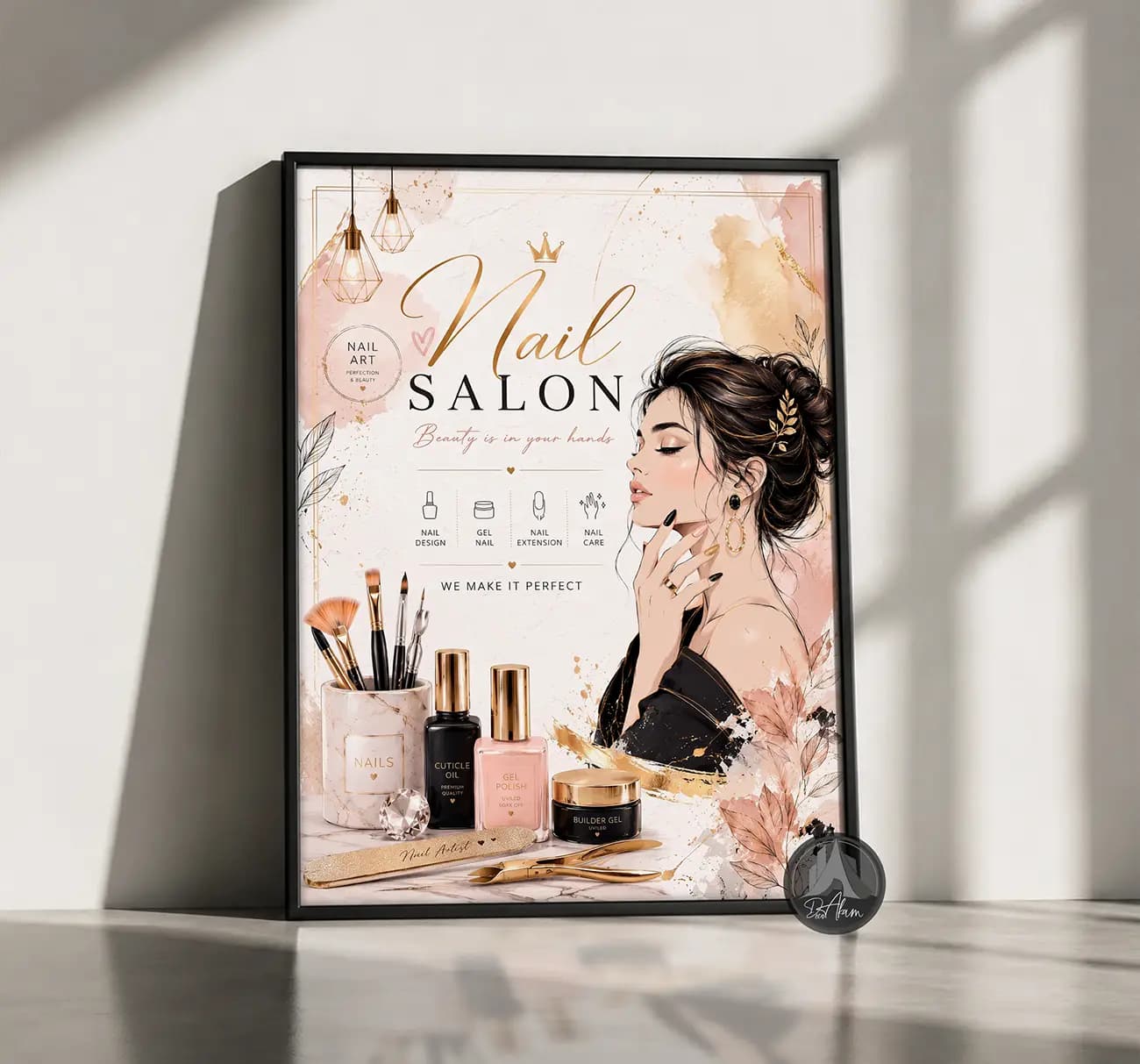 تابلو کاشت ناخن طرح Nail Art Salon کد DA-(7030) | دکور سالن کاشت ناخن — تصویر ۸
