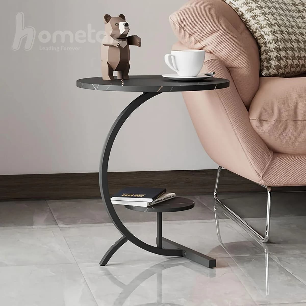 میز عسلی پایه فلزی مدرن مدل ht2461 — تصویر ۲