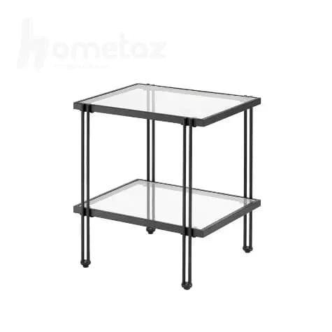 میز عسلی پایه فلزی مشکی مدرن مدل ht2477 — تصویر ۲