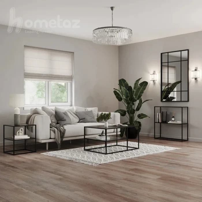 میز جلومبلی پایه فلزی مستطیلی مدل ht2383 — تصویر ۲