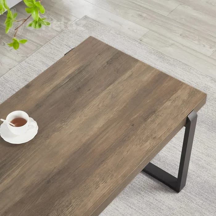 جلو مبلی پایه فلزی با صفحه چوب یا mdf طرح چوب مدل ht2390 — تصویر ۴