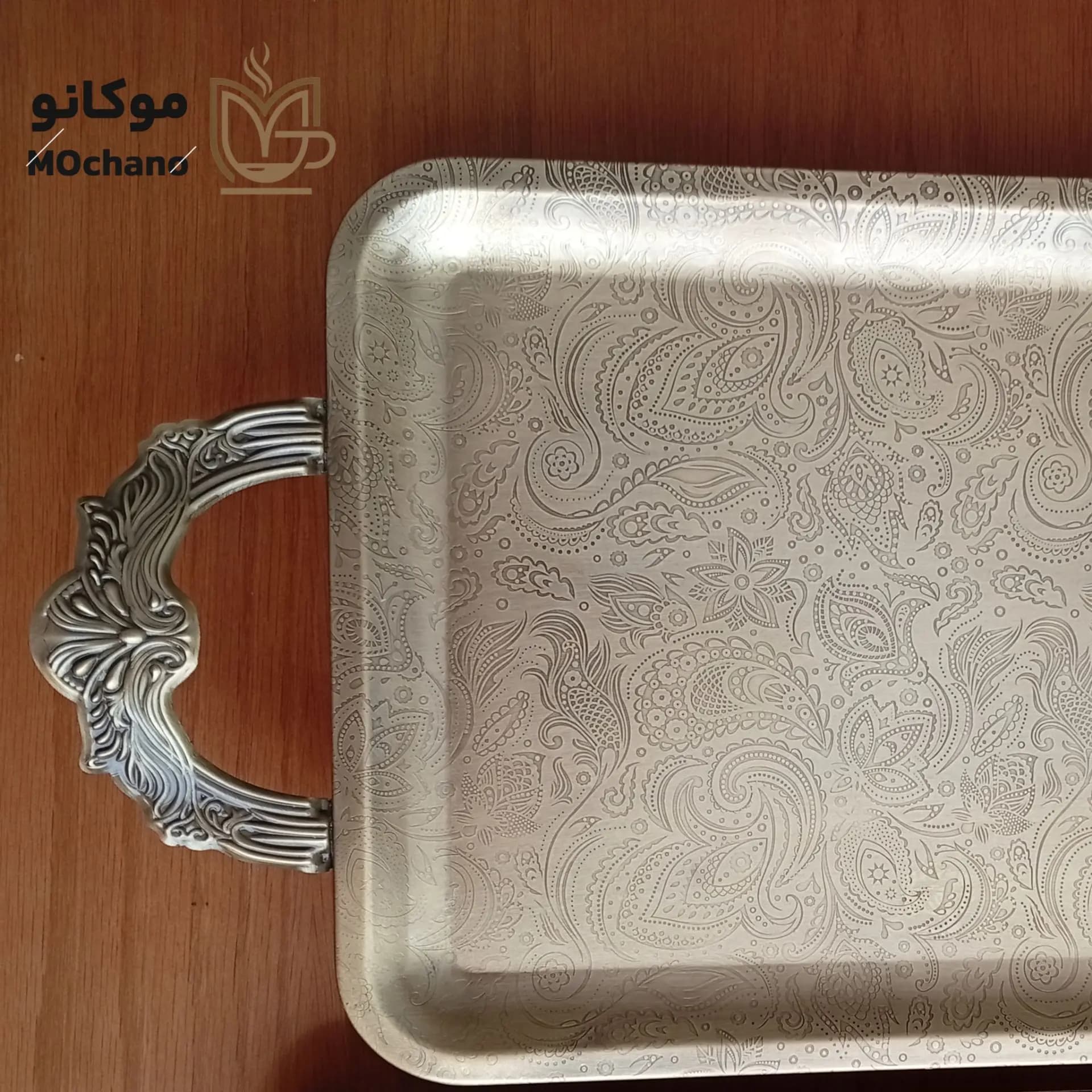 سینی پذیرایی آنتیک مدل رز سایز متوسط — تصویر ۷