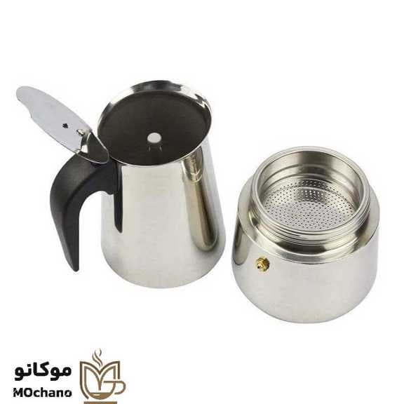 موکاپات استیل 2 کاپ ایتالیایی-قهوه جوش — تصویر ۴