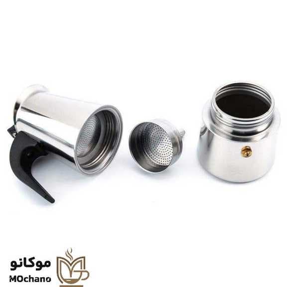 موکاپات استیل 6 کاپ ایتالیایی-قهوه جوش — تصویر ۶