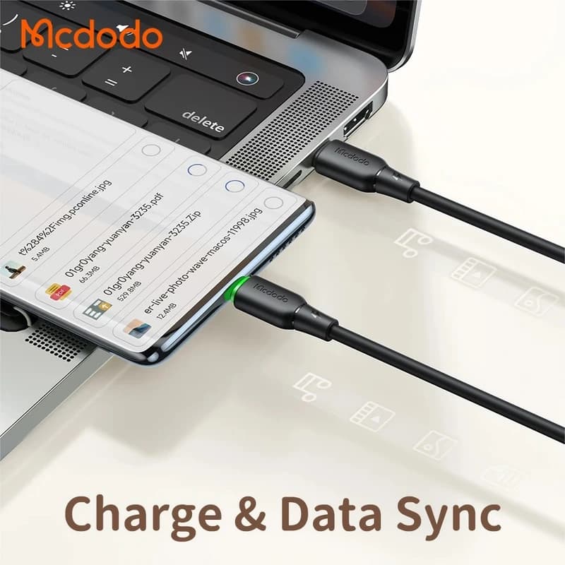 کابل USB-C مک دودو مدل CA-477 طول 1.2 متر – مشکی — تصویر ۳