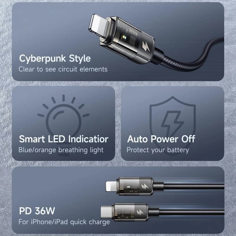 کابل تبدیل USB-C به لایتنینگ مک دودو مدل CA-3161 طول 1.8 متر — تصویر ۶