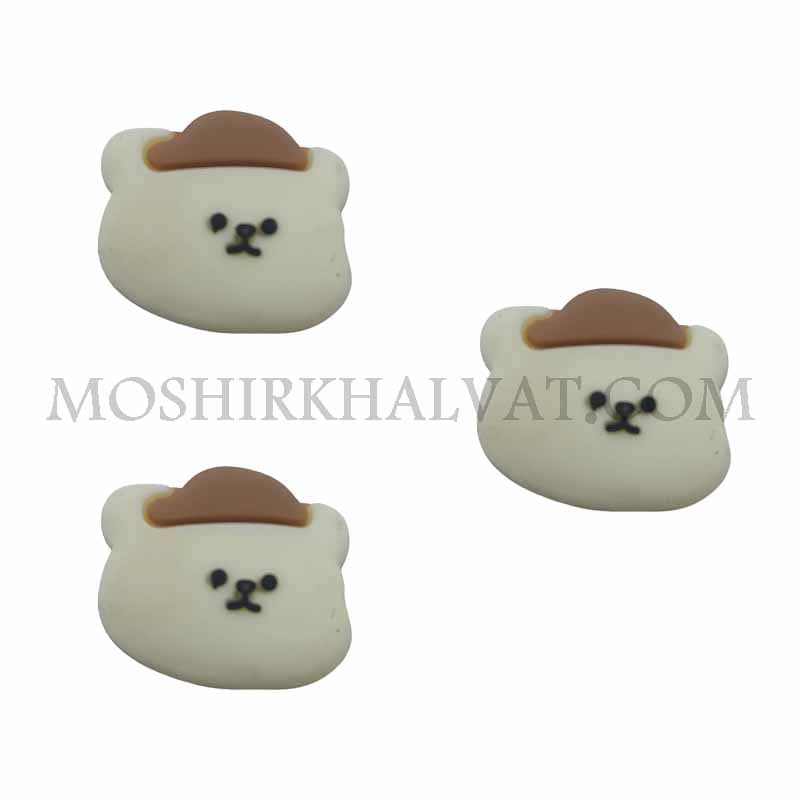 پیکسل سیلیکونی مدل سر خرس کرم بسته 10 عددی — تصویر ۶