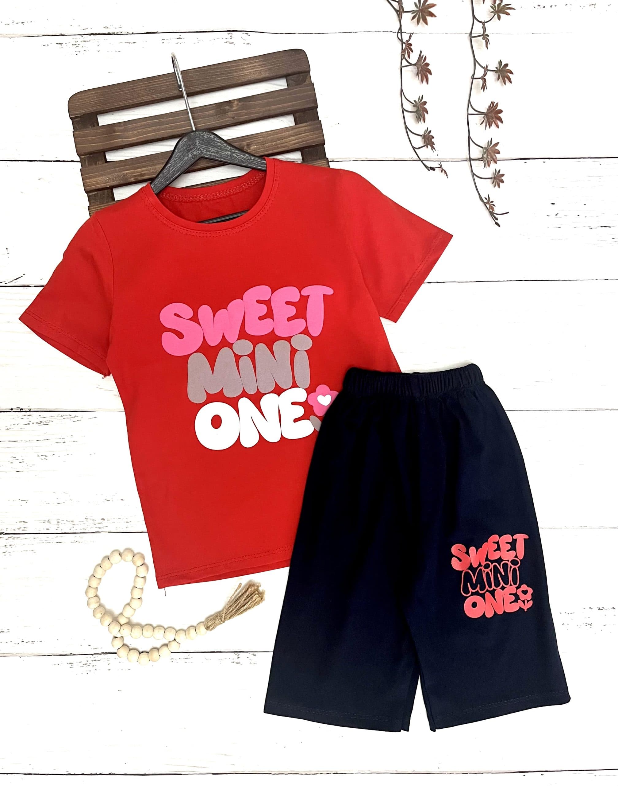 ست تیشرت و شلوارک دخترانه مدل sweet — تصویر ۵