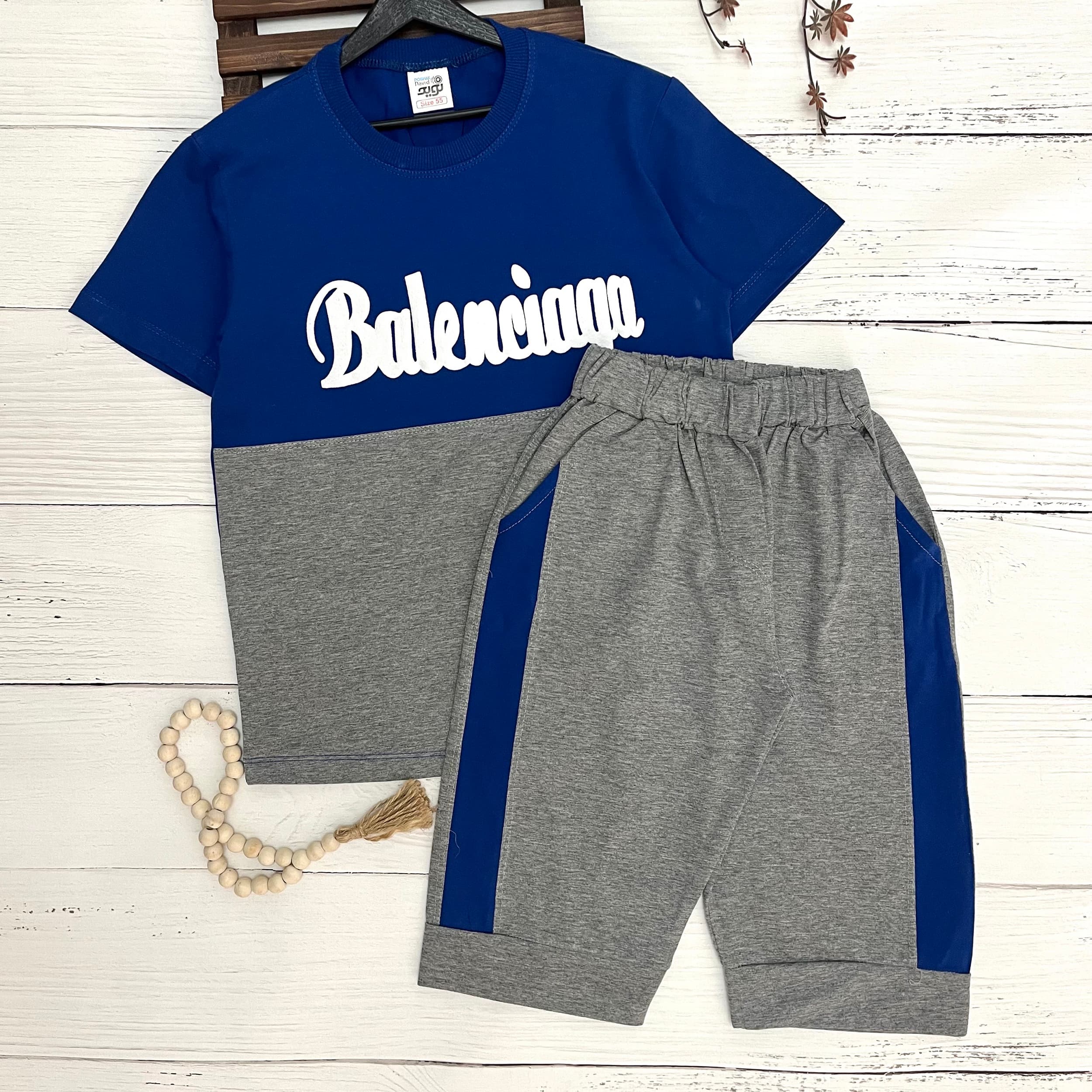ست تی‌شرت و شلوارک پسرانه مدل Balenciaga — تصویر ۴