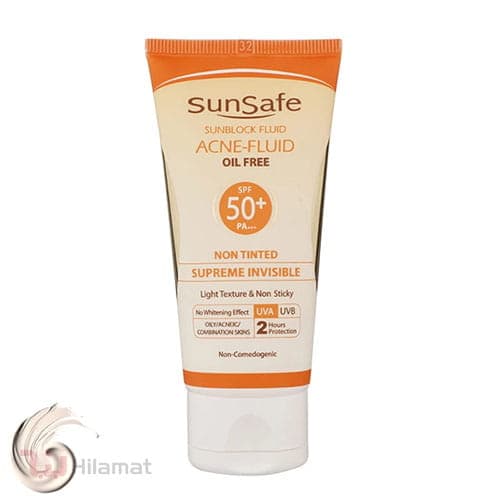 فلوئید ضد آفتاب بی‌رنگ سان‌سیف، SPF 50، مدل ACNE-FLUID، مناسب پوست مختلط، چرب و آکنه‌دار و حجم 50 میلی‌لیتر — تصویر ۳