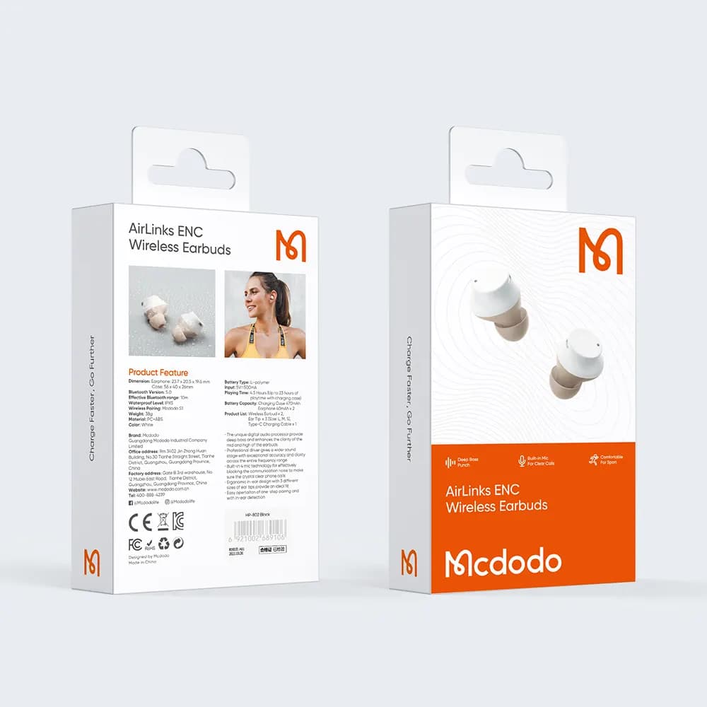 هندزفری بلوتوثی دوگوش مک دودو Mcdodo HP-802 — تصویر ۱۰