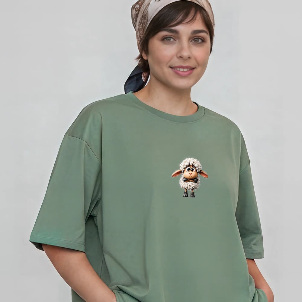 تیشرت زنانه کراپ طرح ببیی تنها سایز فری (پنبه ضمانتی) در 7 رنگ — تصویر ۸
