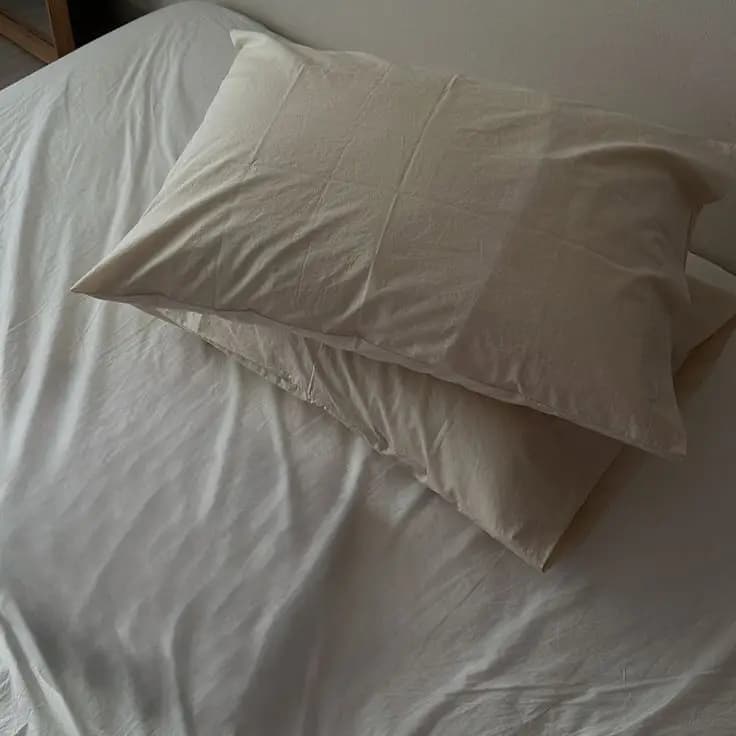 کاور بالش پاکتی پنبه نسکافه ای — تصویر ۴