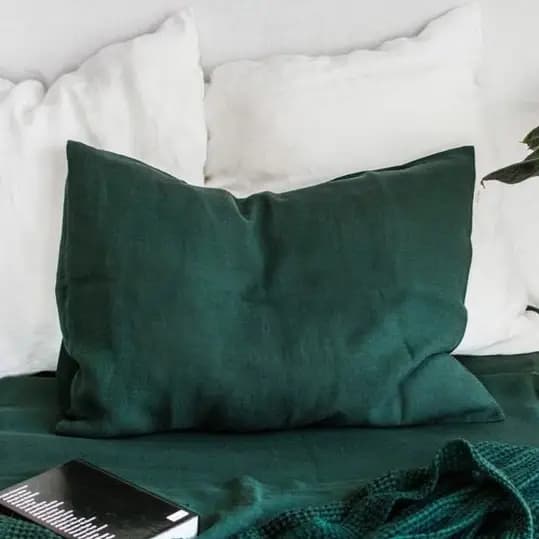 کاور بالش پاکتی پنبه سبز یشمی — تصویر ۳