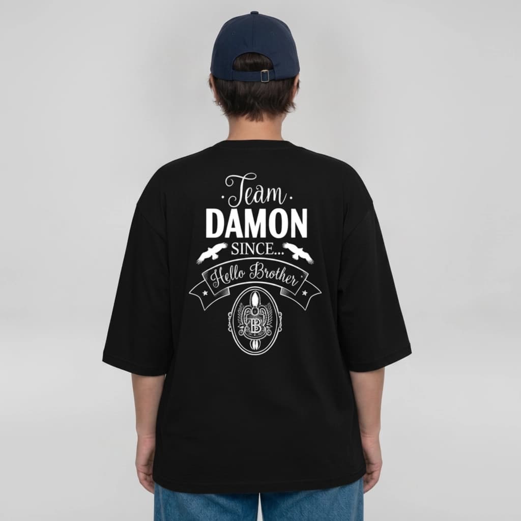 تیشرت زنانه باکسی طرح خون‌آشام سایز فری (پنبه ضمانتی) در 7 رنگ — تصویر ۲