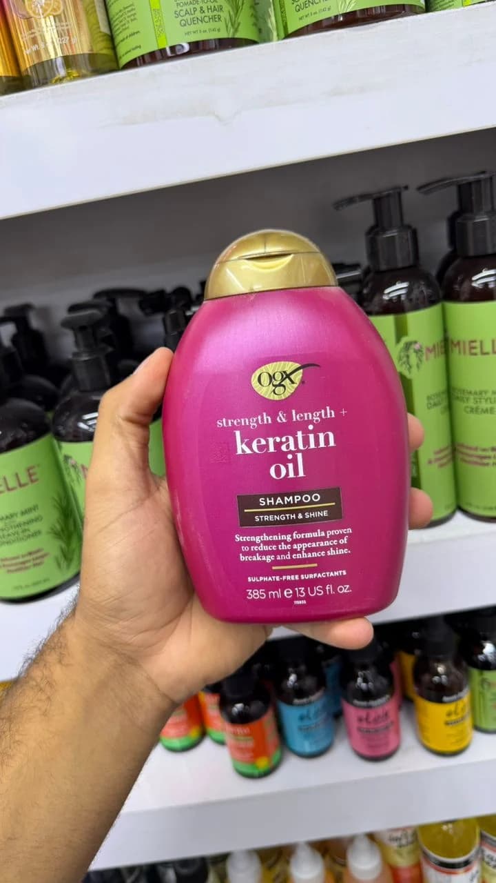 شامپو روغن کراتین او جی ایکس OGX اصل | 385 میل — تصویر ۲