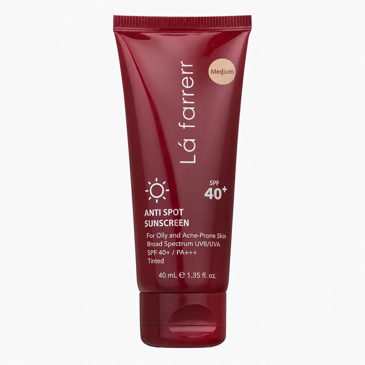 ضد آفتاب و ضد لک رنگی لافارر SPF40 مناسب پوست چرب با تنالیته رنگ متوسط — تصویر ۳