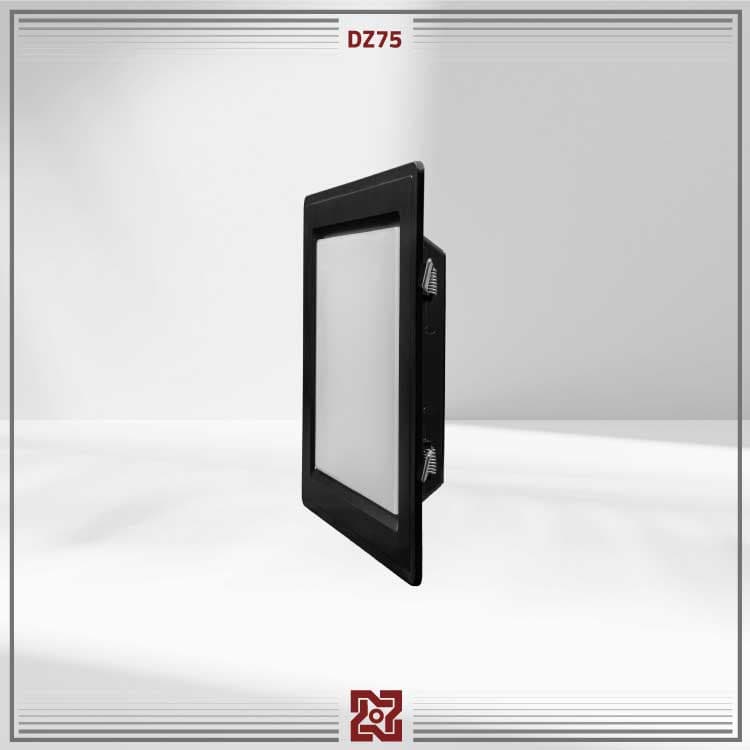 زمرد DZ75 – چراغ روشنایی توکار – مربع 30*30 – بدنه مشکی – لومن 3200