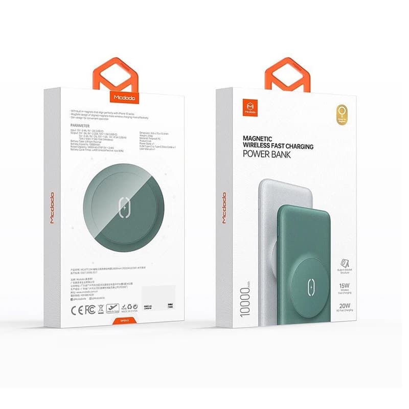 پاور بانک 10000mah وايرلس مکدودوmc-8777 — تصویر ۴