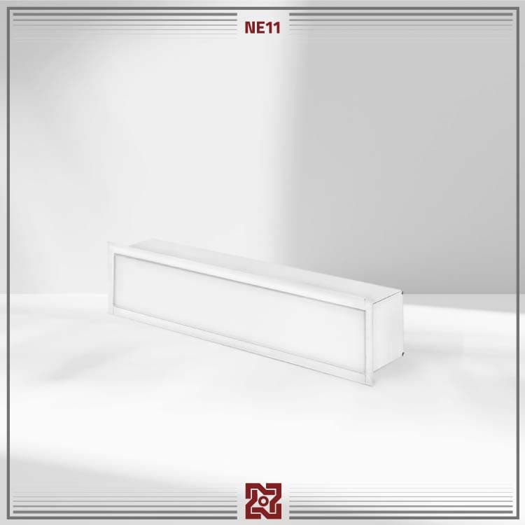 لیان NE11 – چراغ خطی توکار – عرض 9.5 – لومن 4800 – بدنه سفید