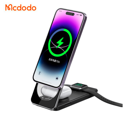 شارژر وایرلس مک دودو مدل CH-1151 توان ۲۵ وات با ۳ پورت
