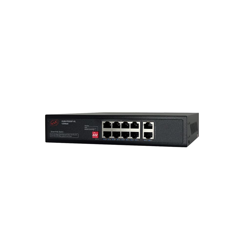 سوییچ شبکه 8پورت poe HUM-PE810F-XL — تصویر ۲