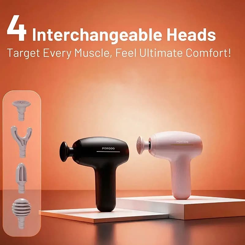 ماساژور تفنگی Porodo Lifestyle Mini Cordless مدل PDLFSTMG01BK — تصویر ۱۲
