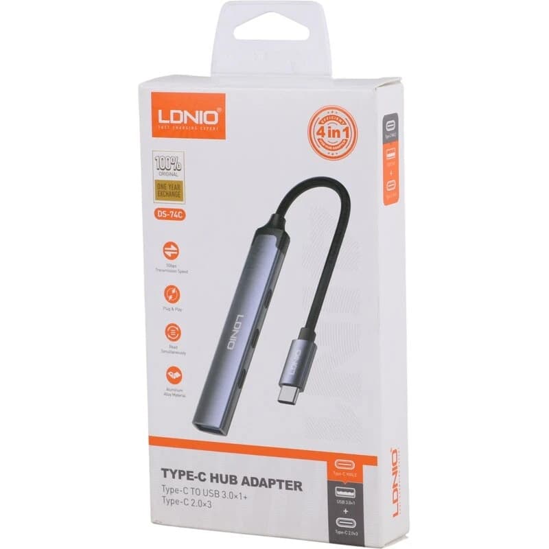 هاب 4 پورت Type-C الدینیو DS-74C — تصویر ۷