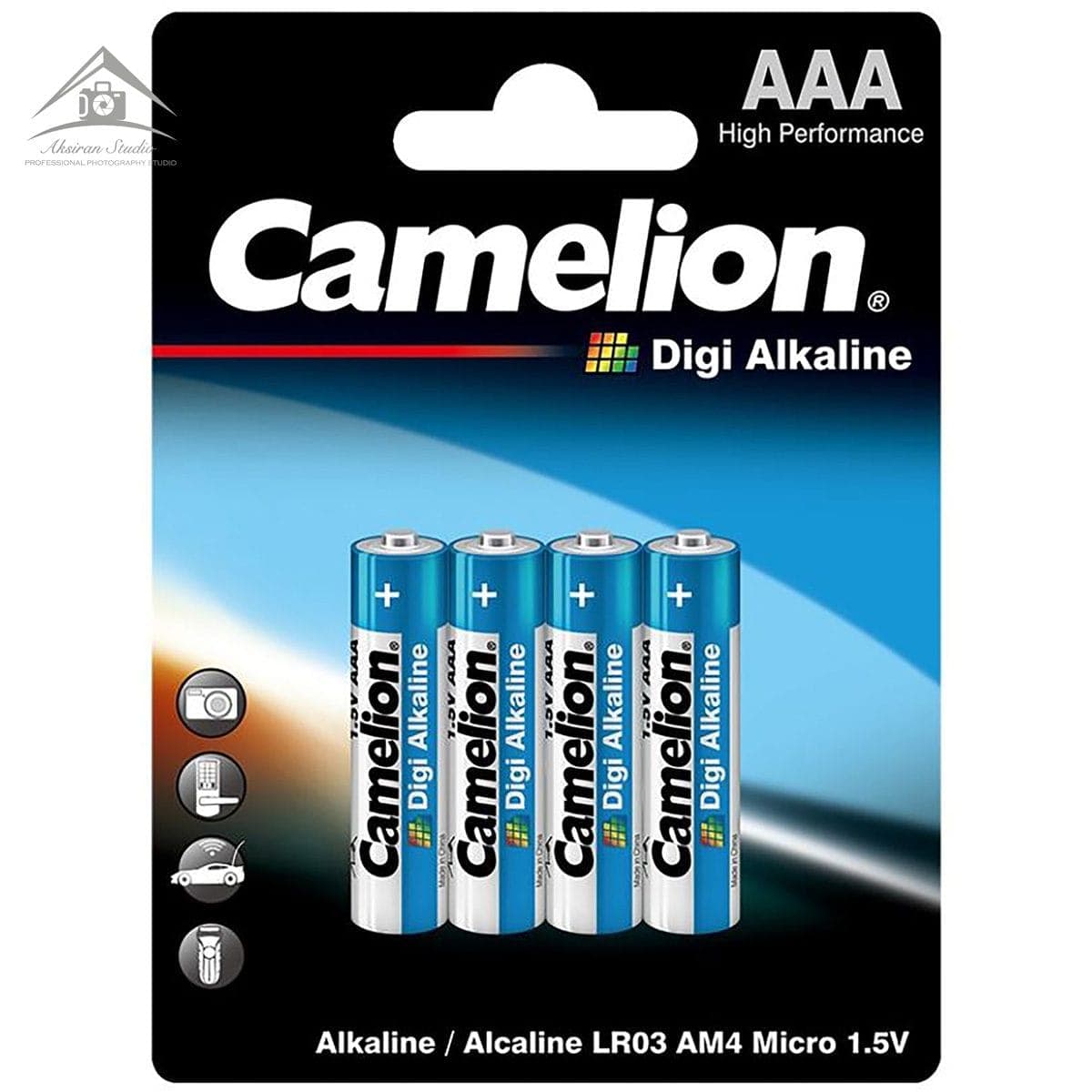 باتری نیم قلمی کملیون مدل Digi Alkaline LR3 AM4 بسته 4 عددی