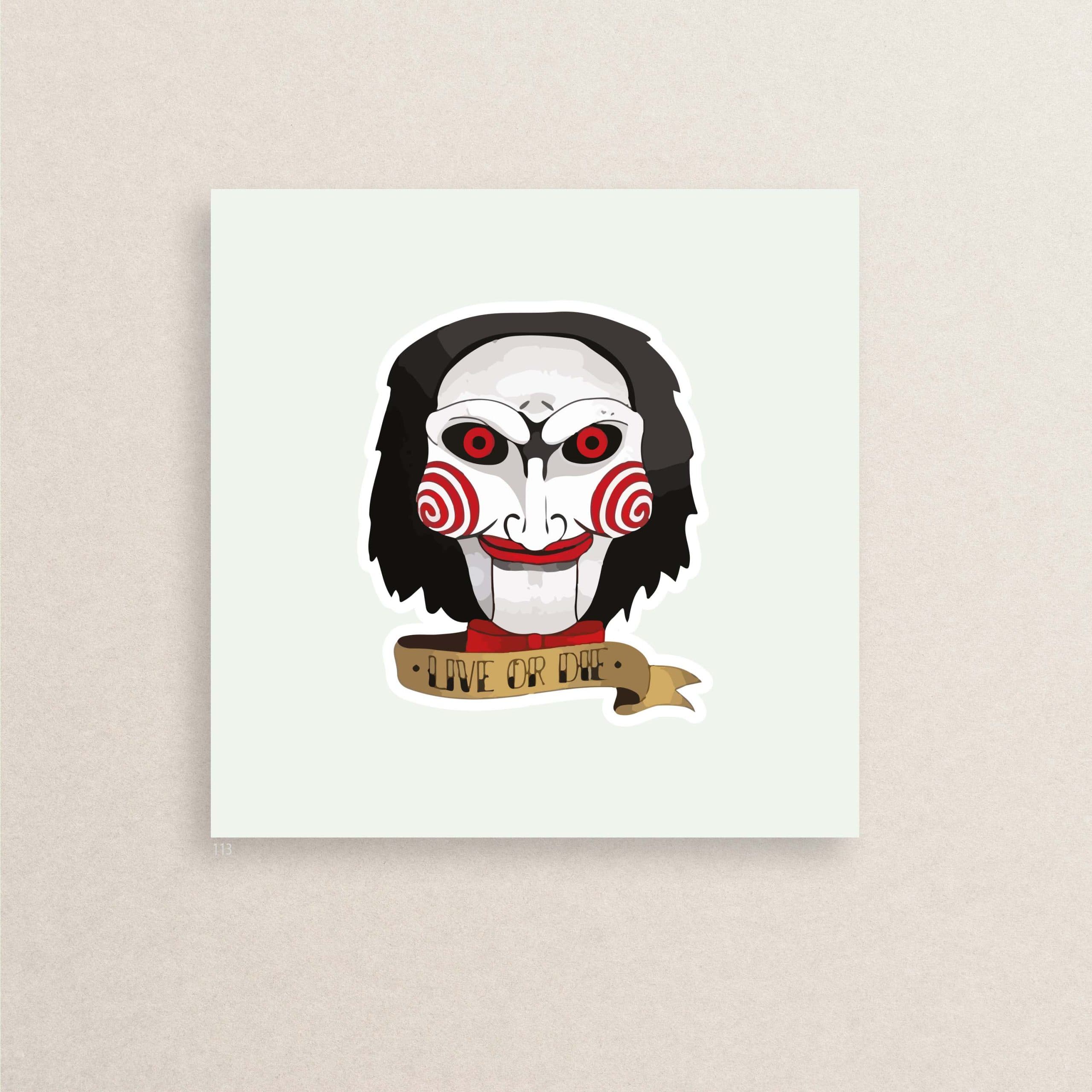 استیکر فیلم ترسناک اره 17 | 17 Horror movie Saw sticker — تصویر ۳