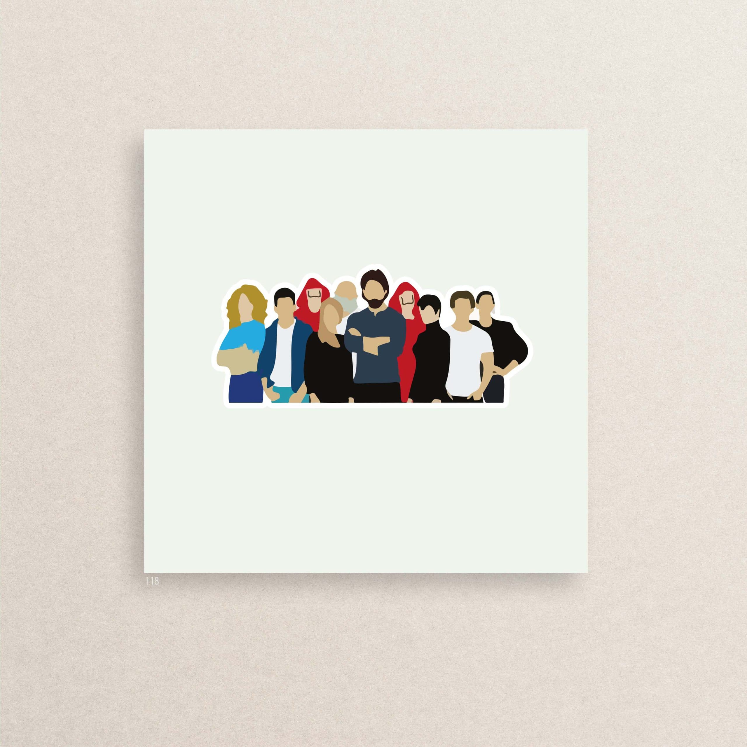 استیکر سریال سرقت پول 09 | Money heist sticker 09