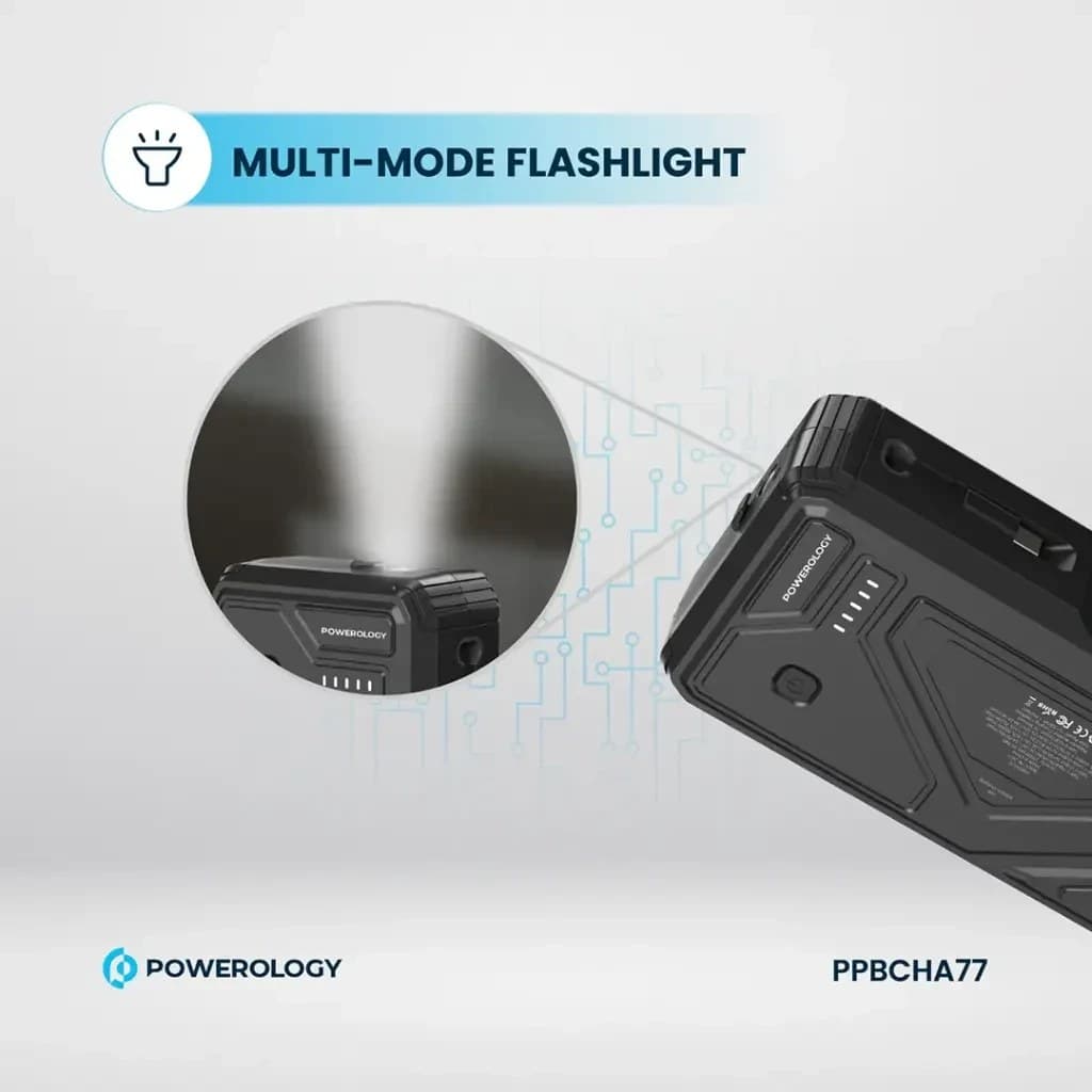 پاوربانک22.5 وات پاورولوجی مدل PP077 PPBCHA77 ظرفیت 27000 میلی آمپر ساعت — تصویر ۳