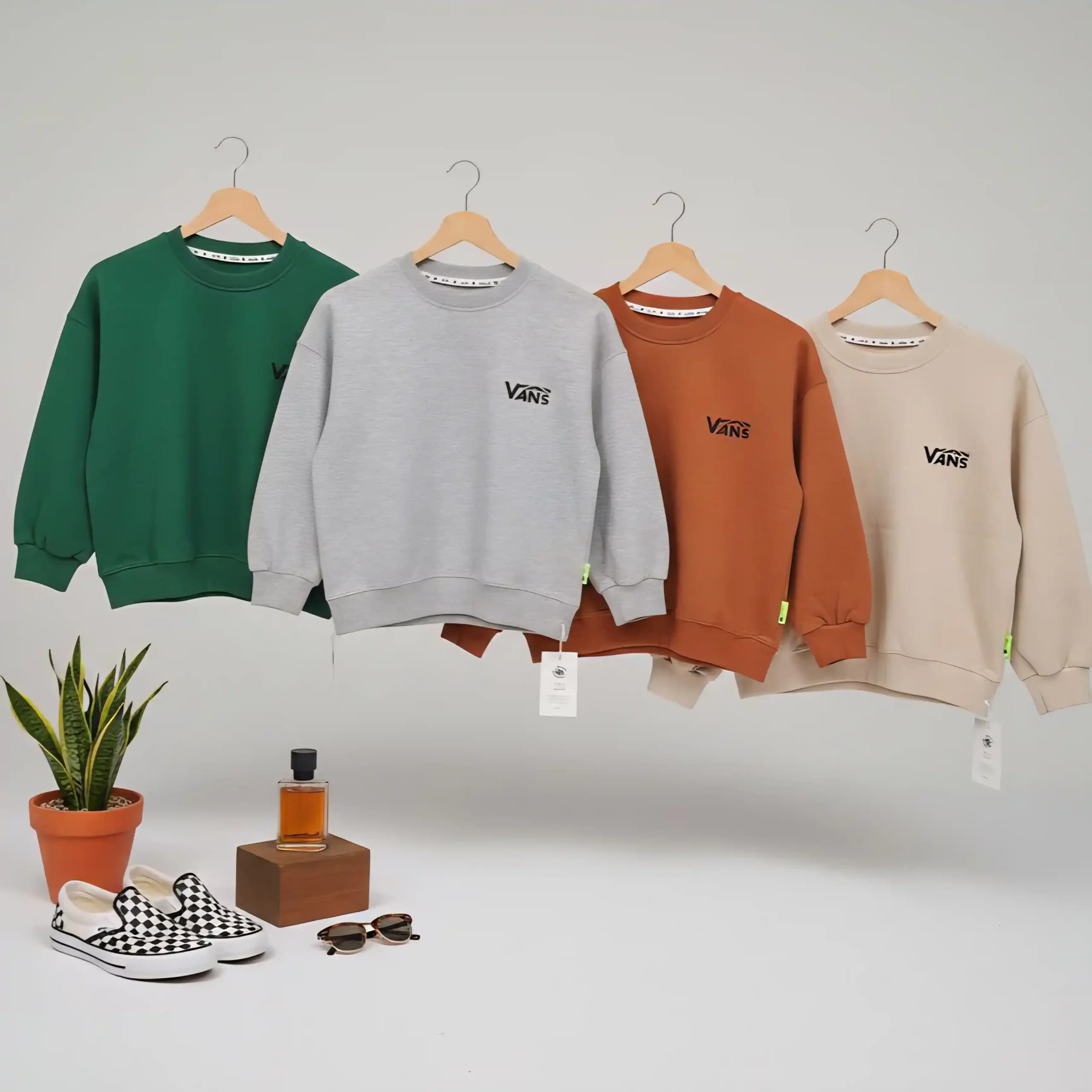 بلوز وارداتی اسپرت بچگانه مدل VANS رنگ قهوه ای(3-10سال) — تصویر ۳